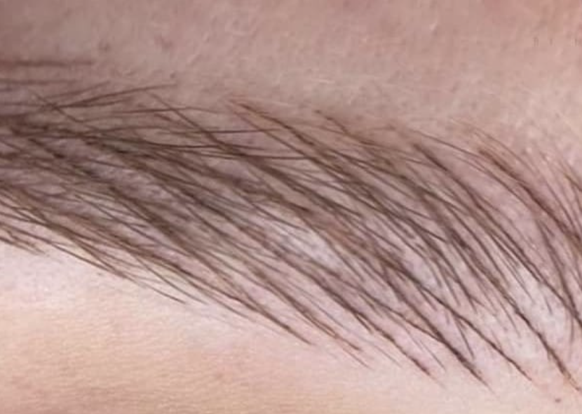 Close up look of Microblading