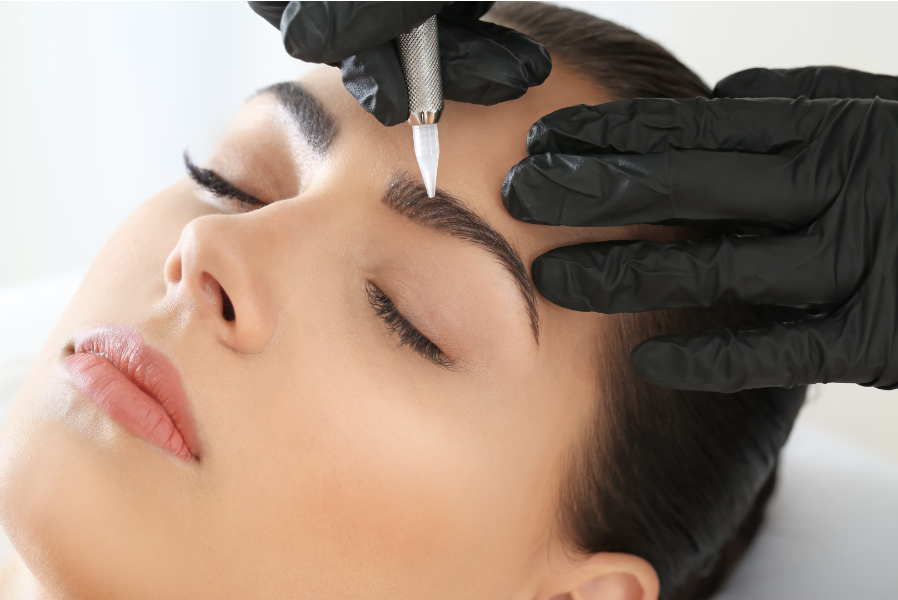 Brow Permanent Makeup Procedure Performed at Blink Beauty Salon
